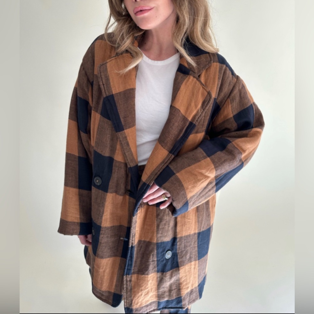 COPY - MARA HOFFMAN PLAID SET (COAT AND PANTS)
